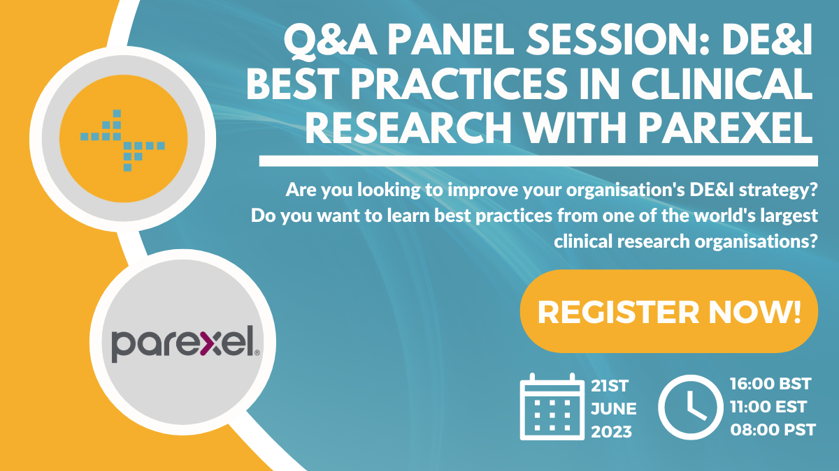 Upcoming Event: Diversity, Equity and Inclusion - Best Practices in Clinical Research with Parexel